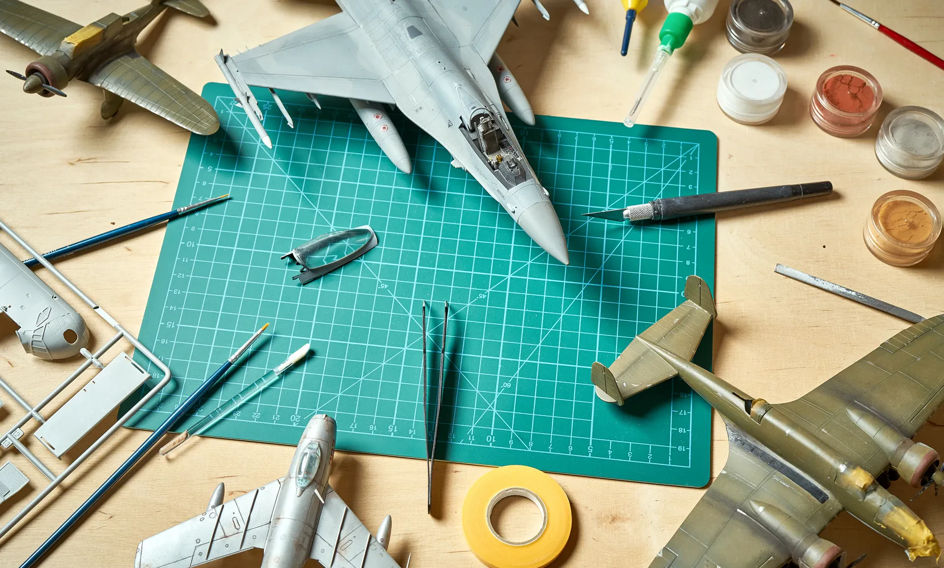 Variety of diecast airplane scales