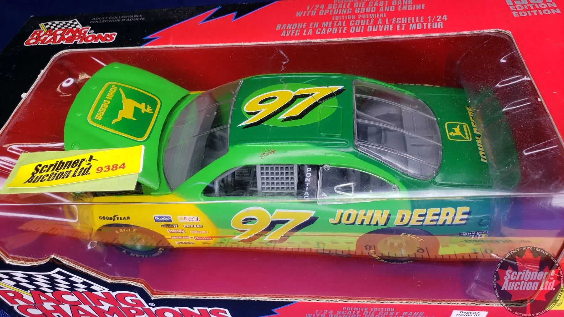 John Deere Racing Diecast Closeup