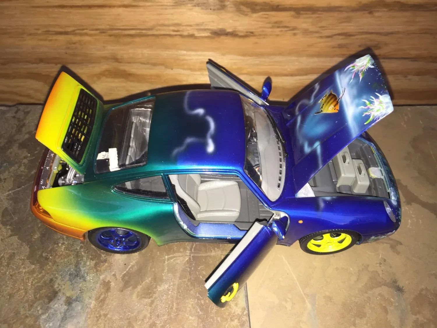 Custom painted diecast car