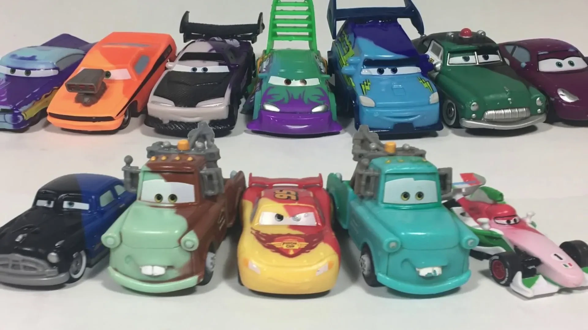 Collection of color changing diecast cars