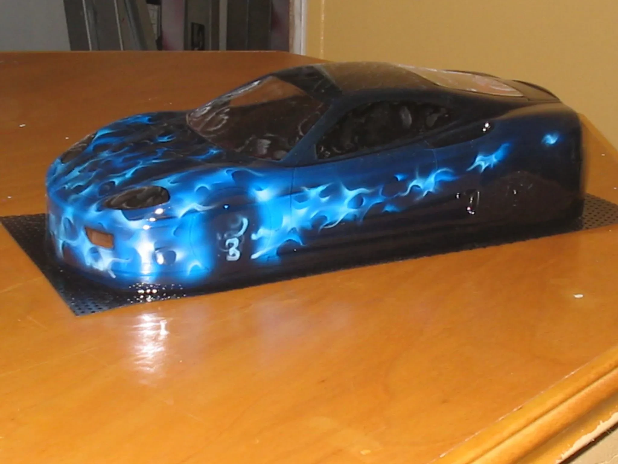 Photochromic diecast car in sunlight