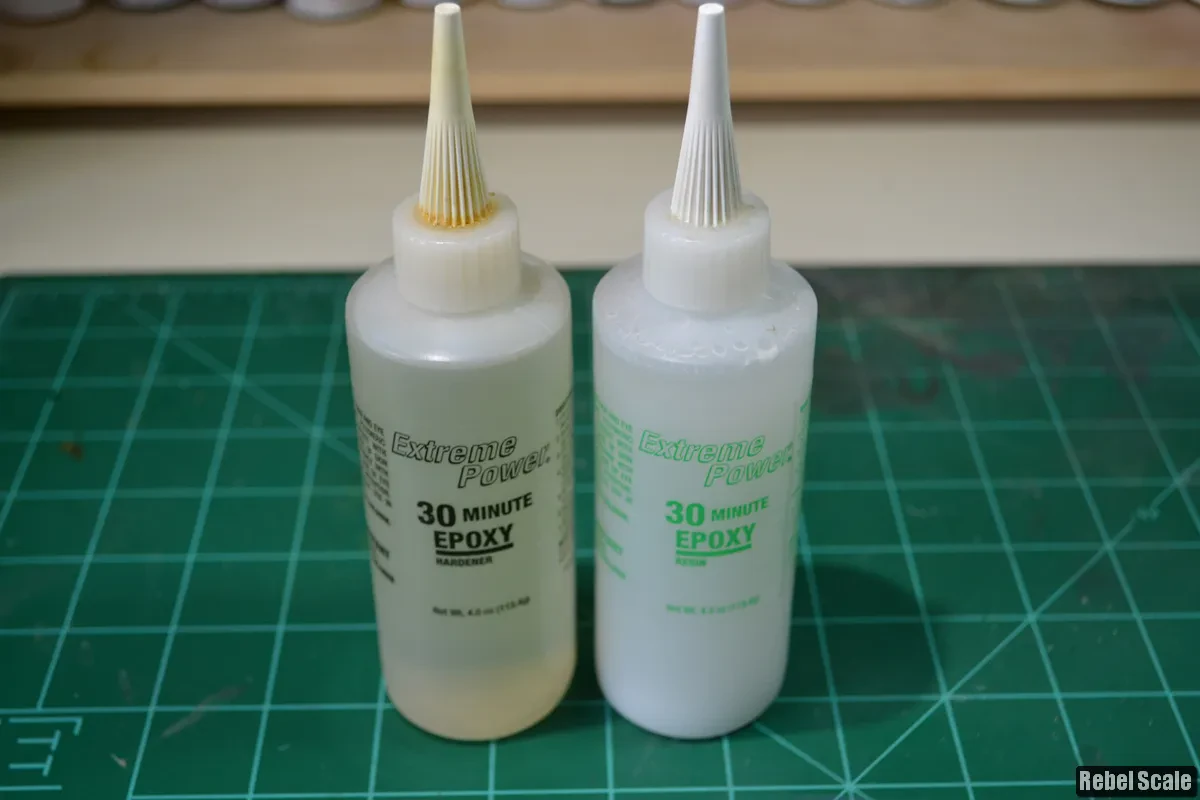 Epoxy glue and plastic cement