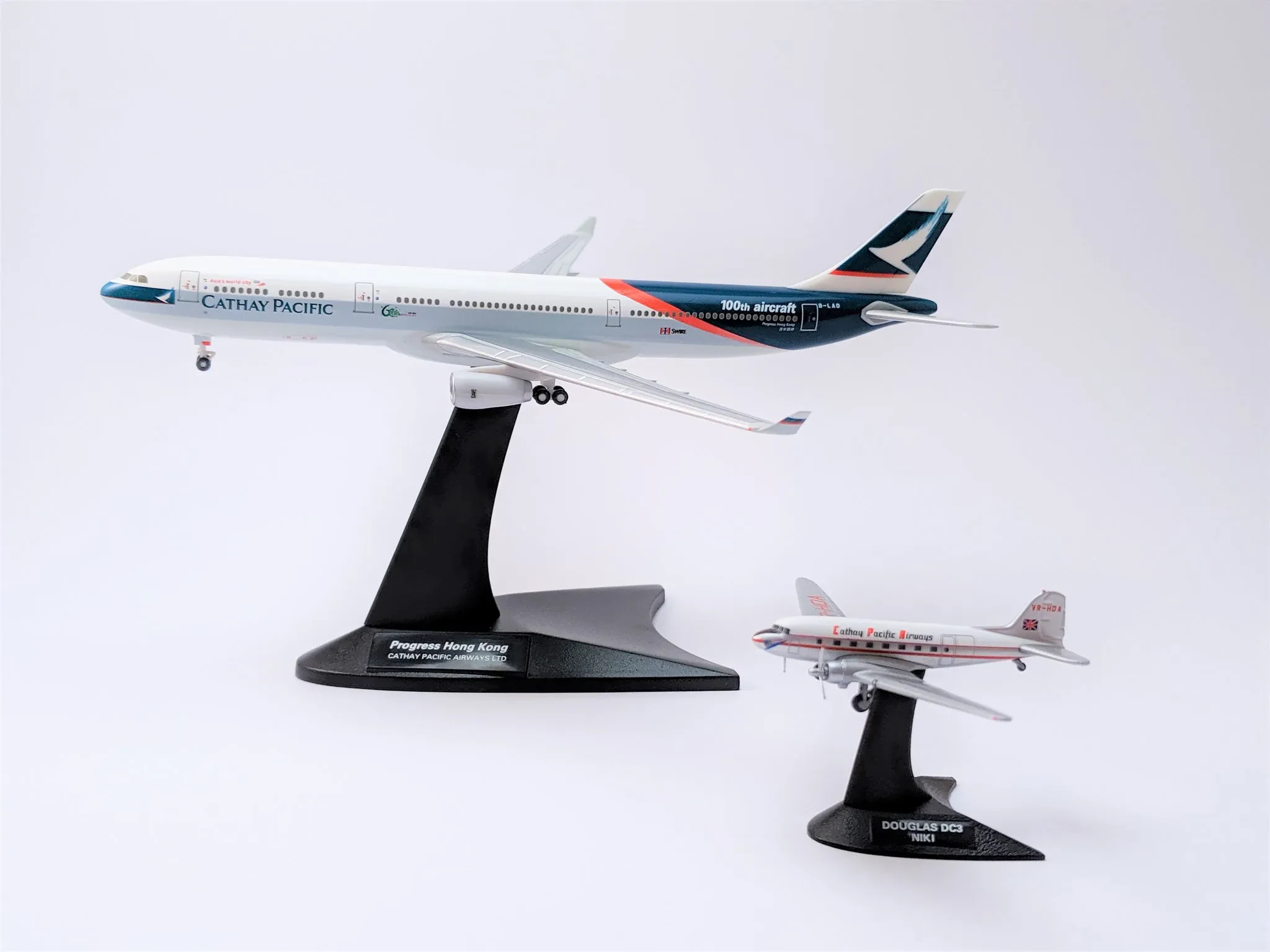 Cathay Pacific Airbus A330 Diecast Model Close-up