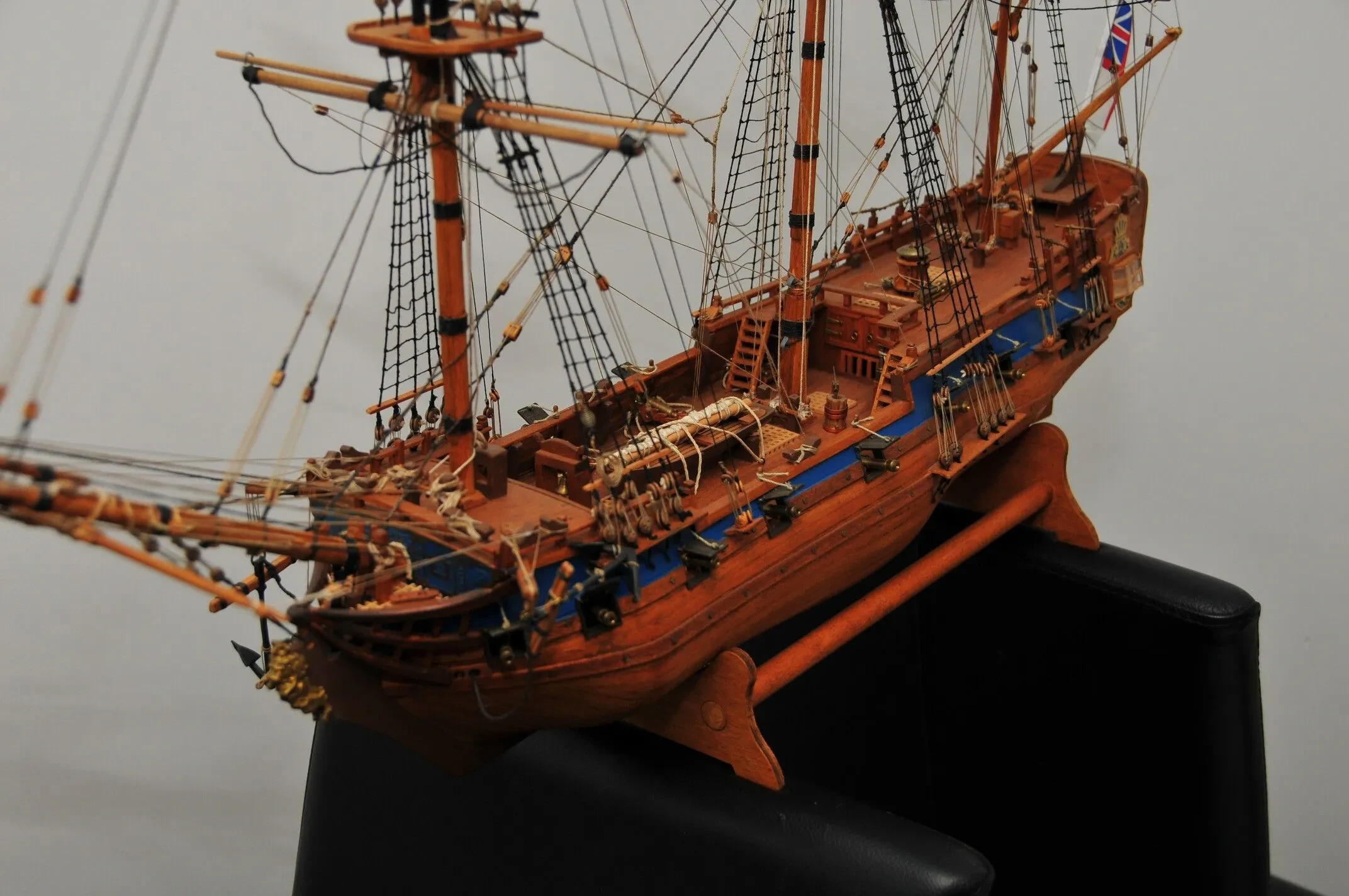 Early wooden model ship