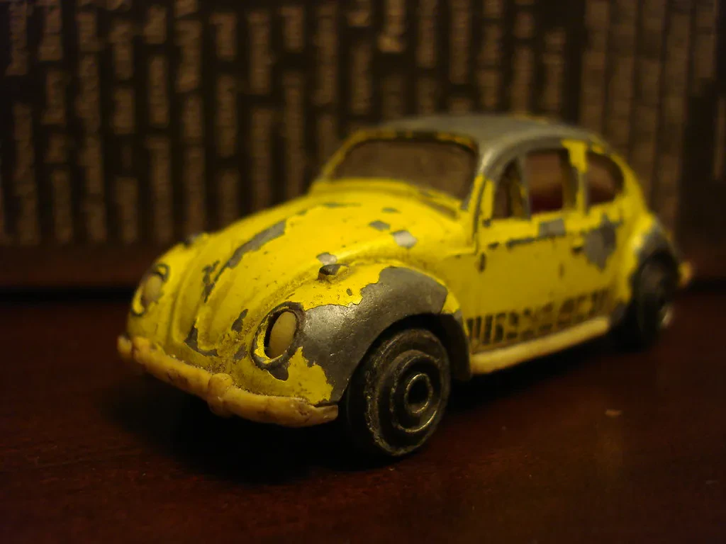 Diecast with peeling paint