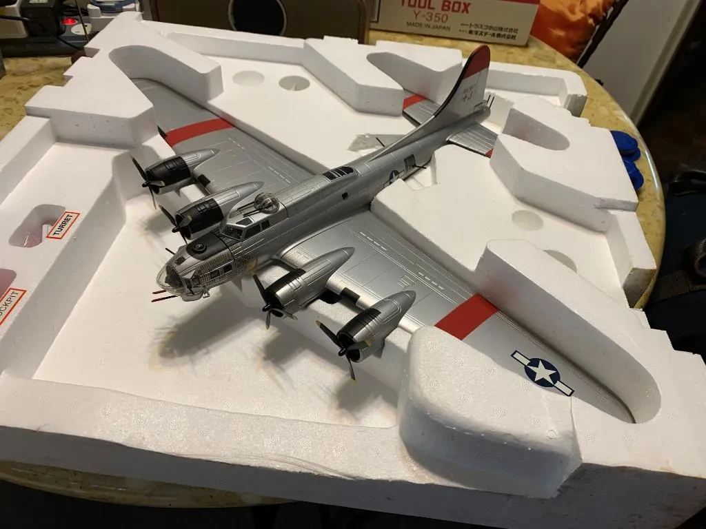 B-17 Flying Fortress Diecast Model Close-up
