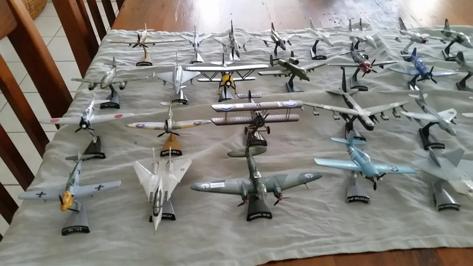 Various Diecast Military Airplanes Collection