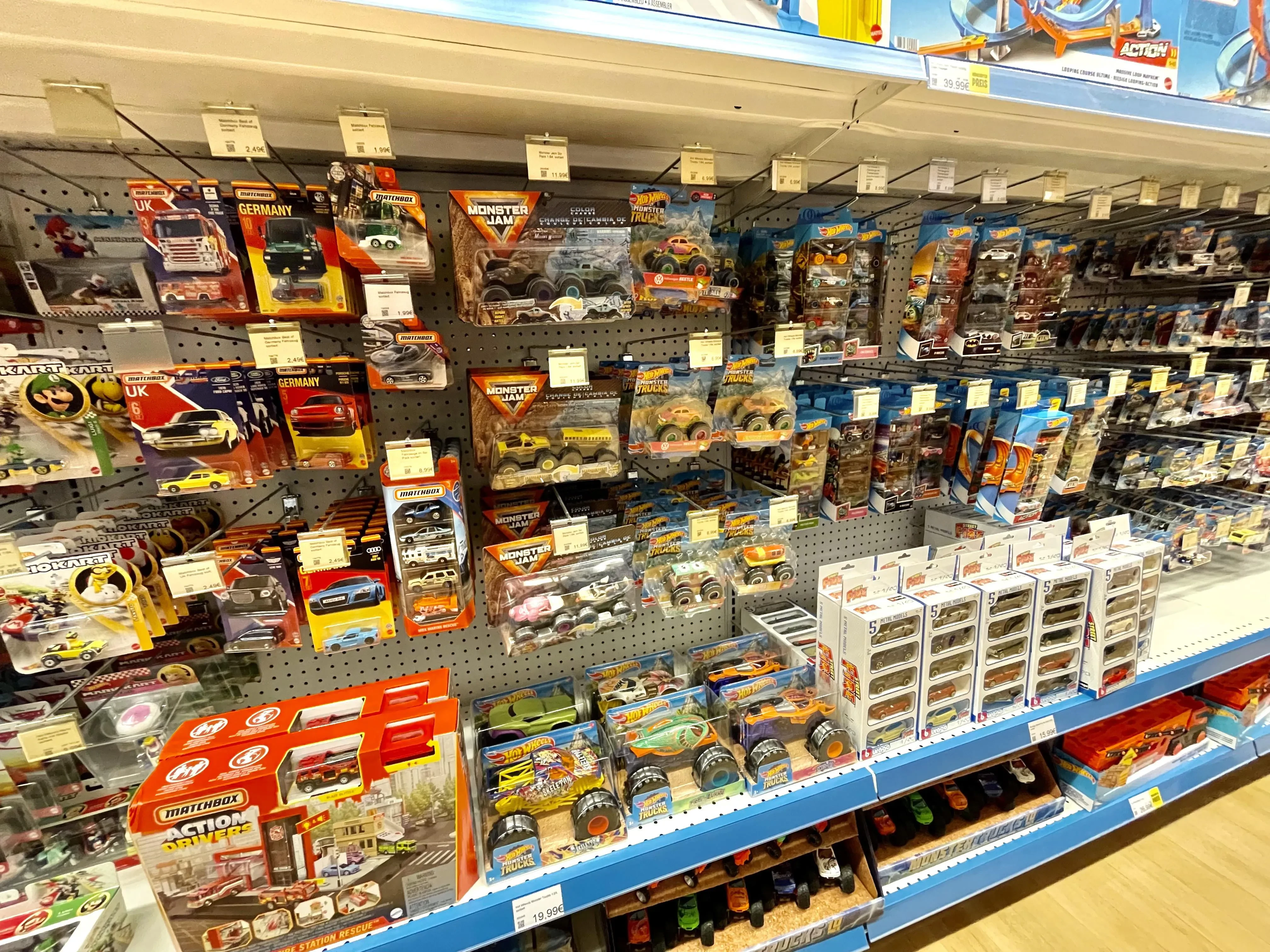 Smyths diecast car aisle