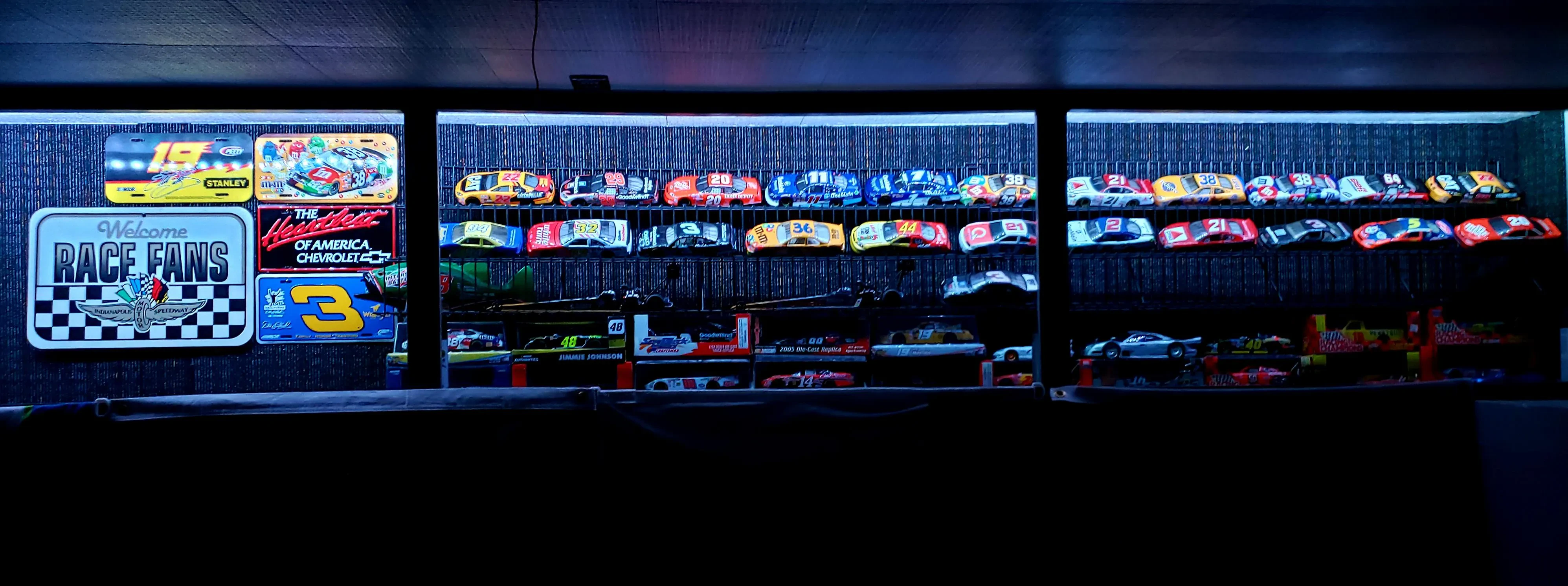 NASCAR diecast collection display
