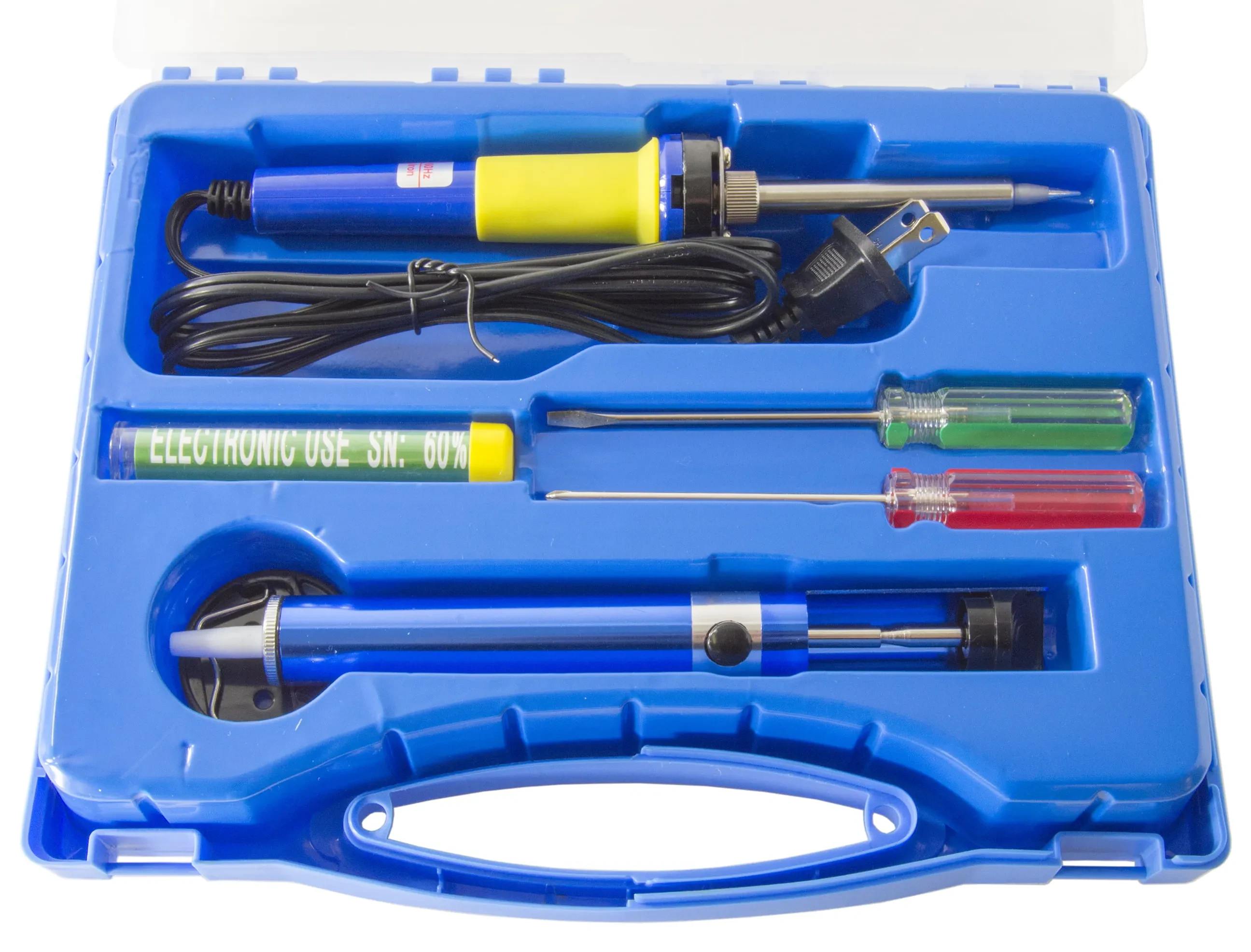 Soldering iron and solder