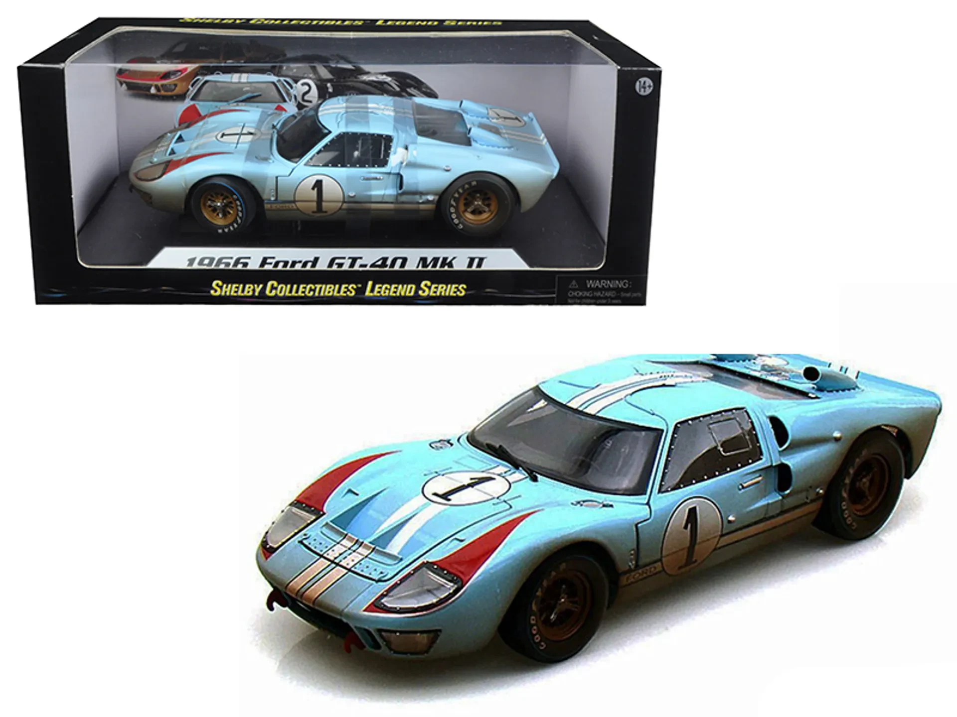 Collection of Ford GT40 diecast models