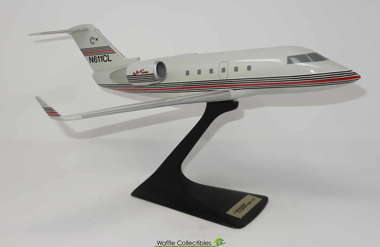 Close-up of a detailed diecast airplane model