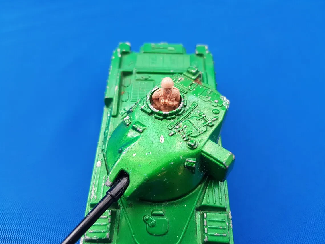 Chieftain tank diecast model close-up