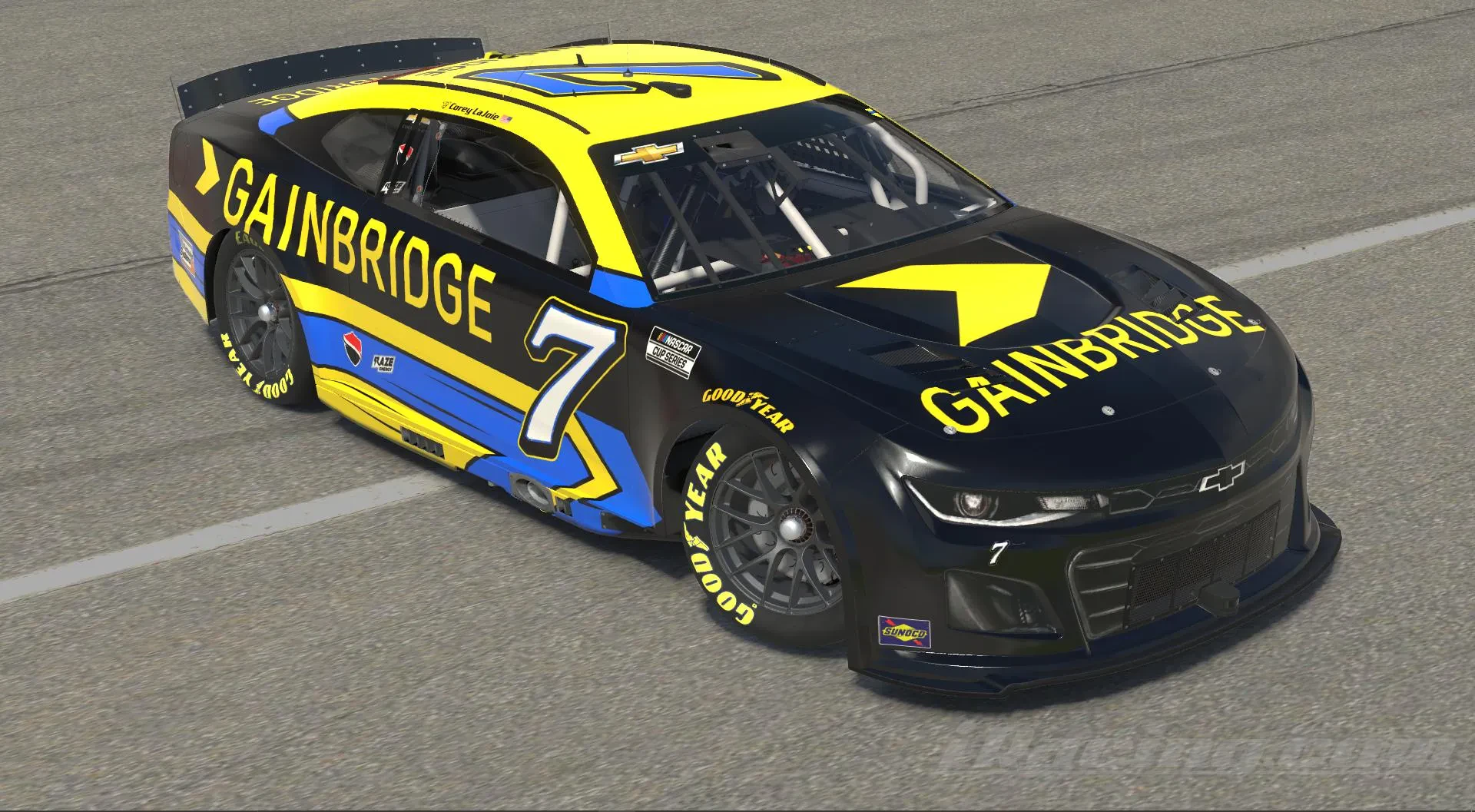 Corey LaJoie in his race car 2024