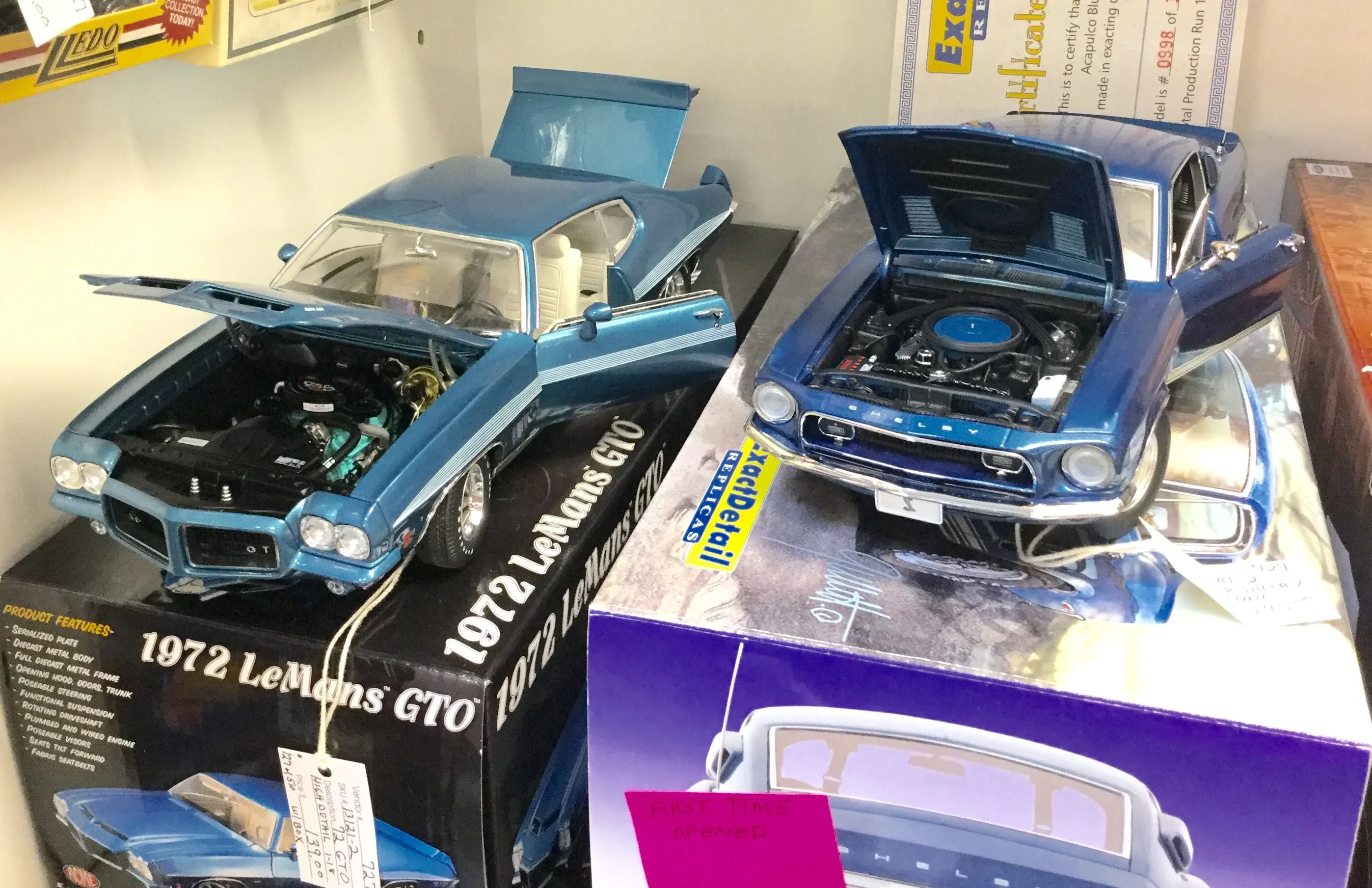 close up diecast car detail