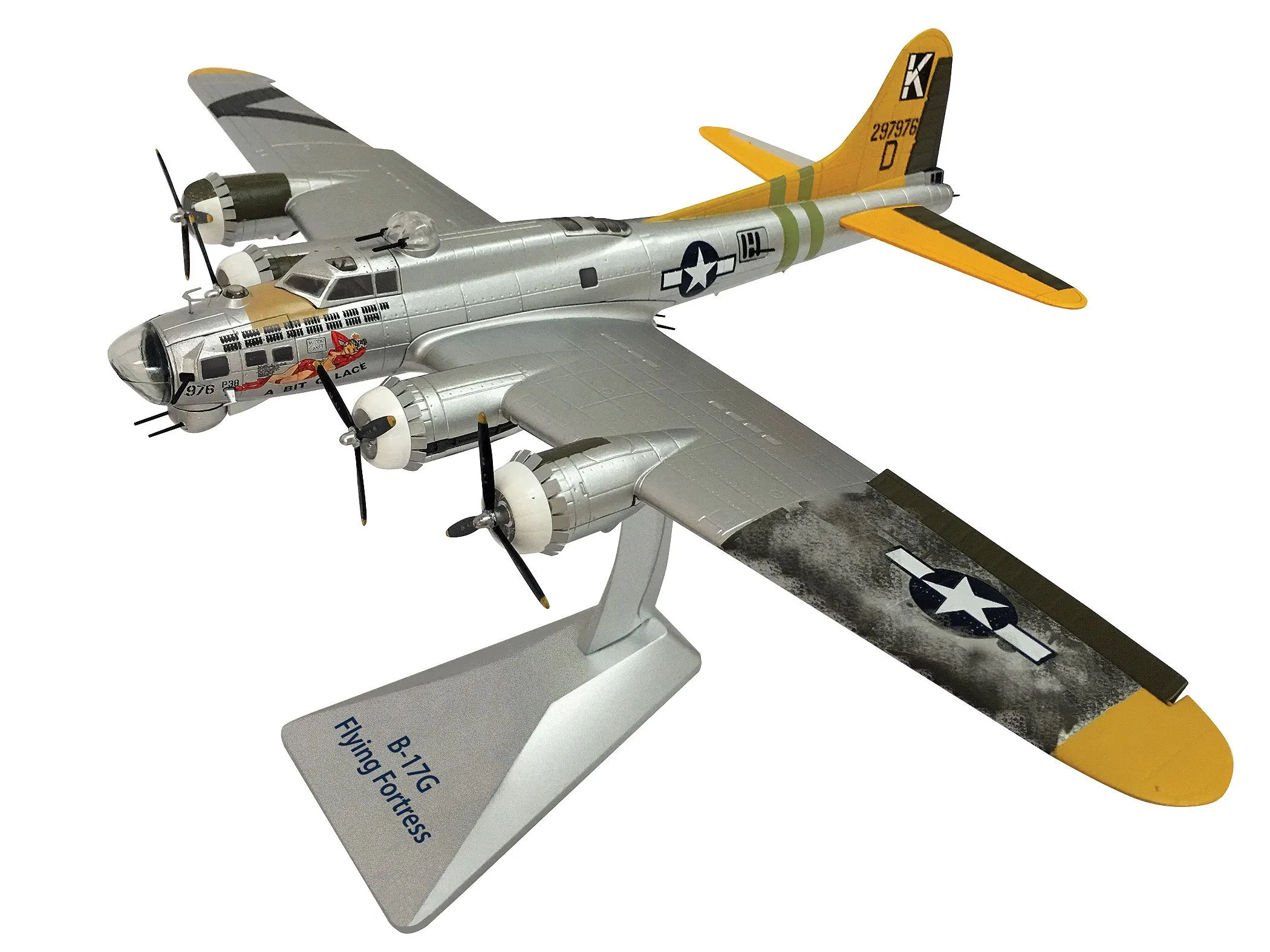 Close-up of B-17 Diecast Model Detail