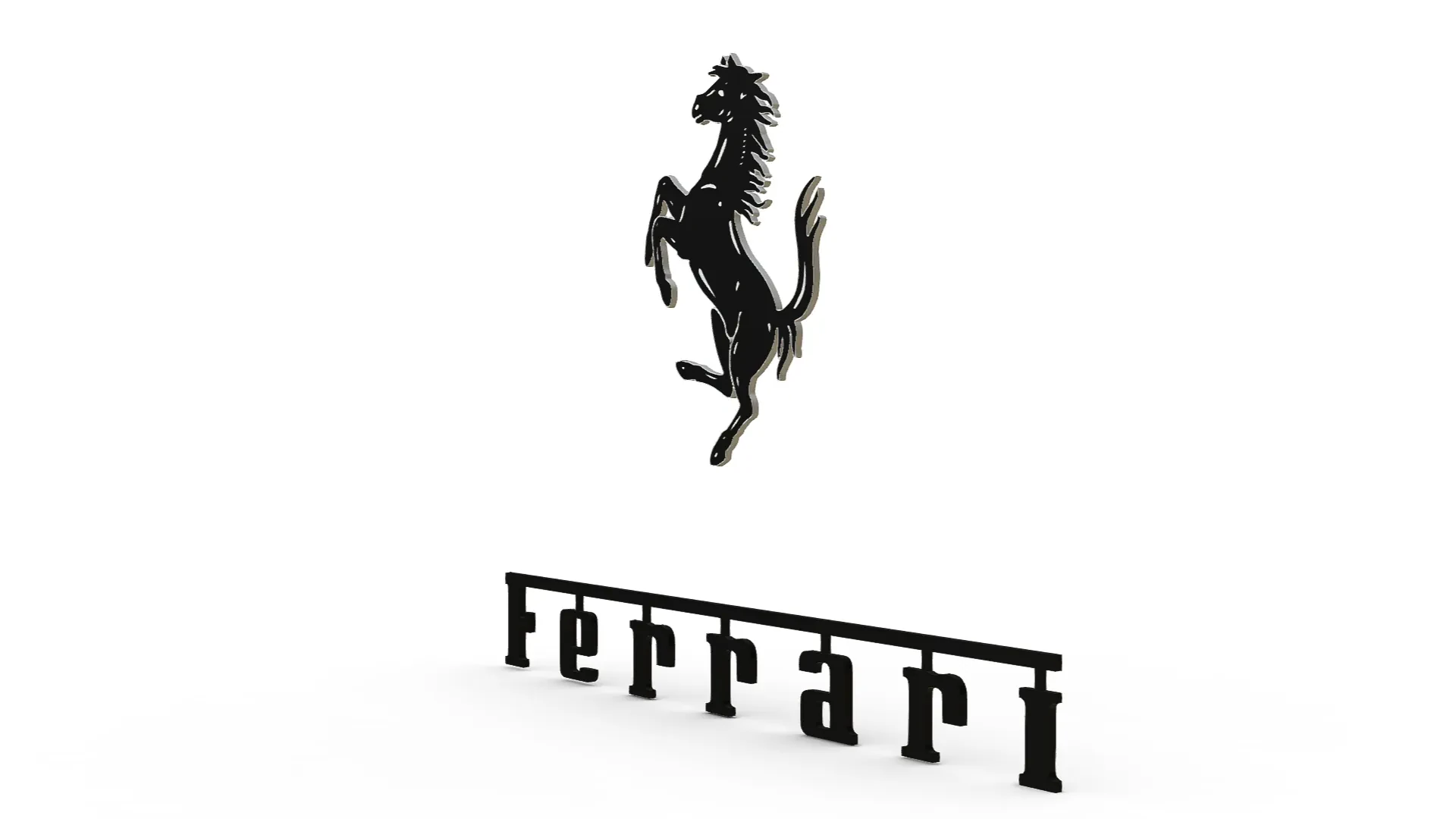 Diecast car logo close-up