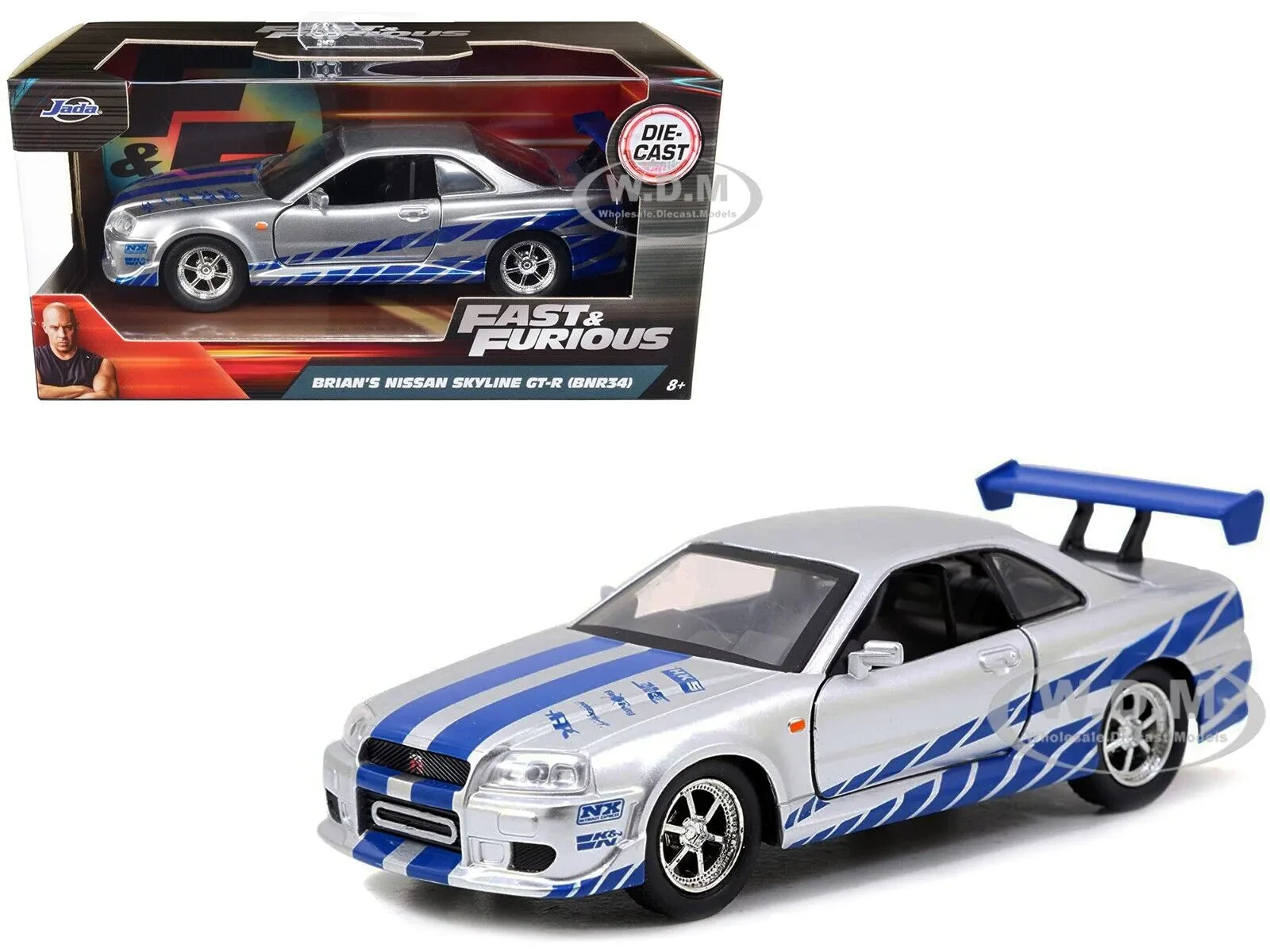Fast and Furious Skyline R34 GT-R Diecast