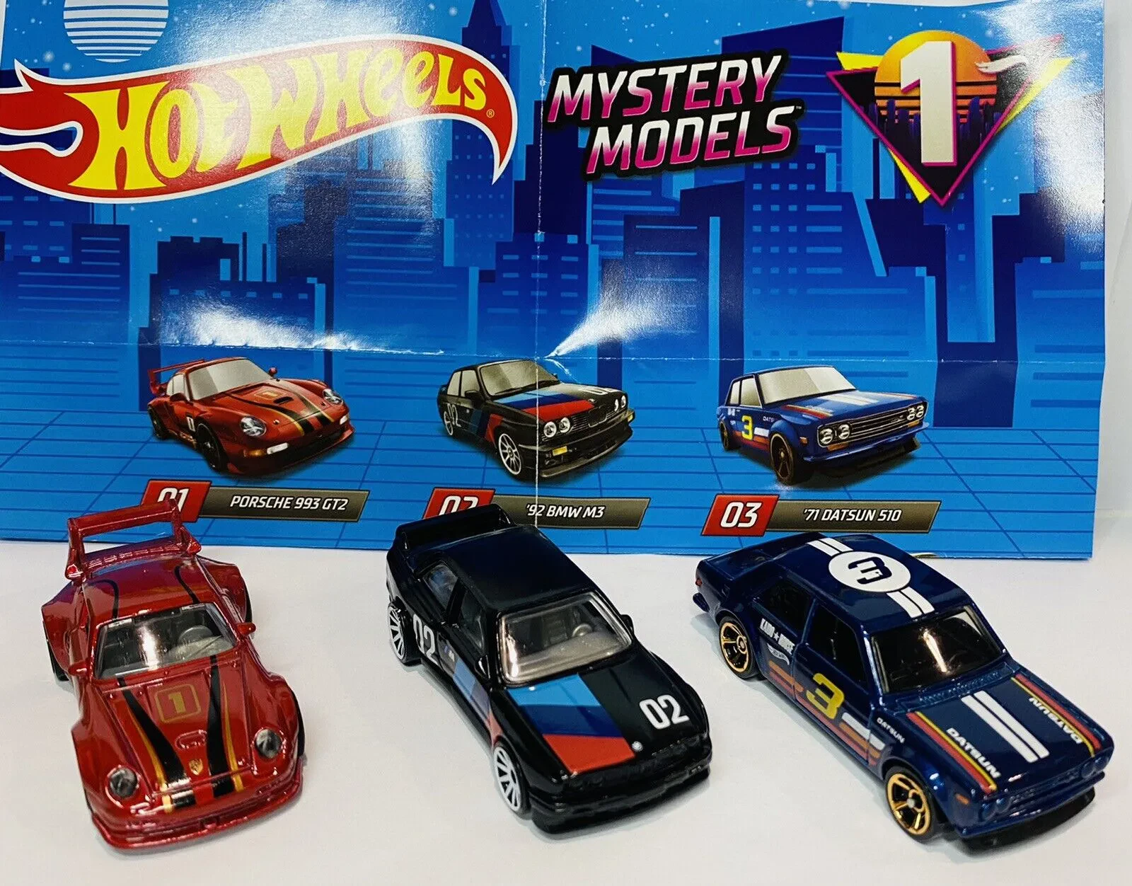 Hot Wheels Mystery Models display 2024
