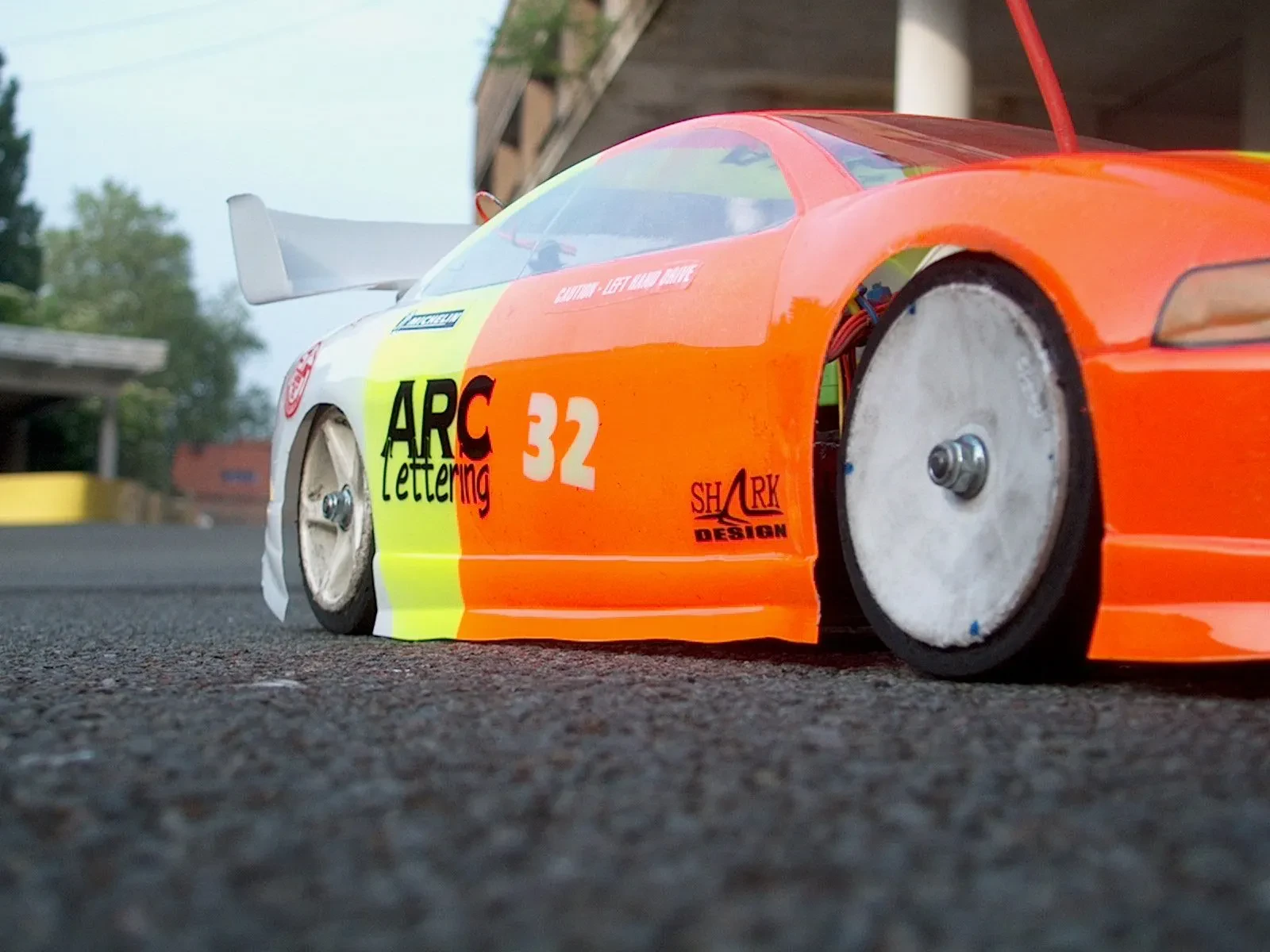 Close up detail of 124 scale car