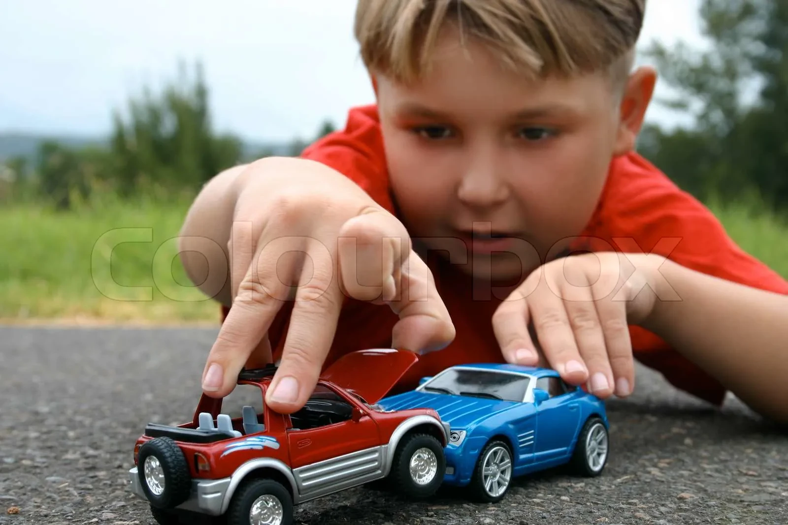 Kids Playing with Adventure Force Cars