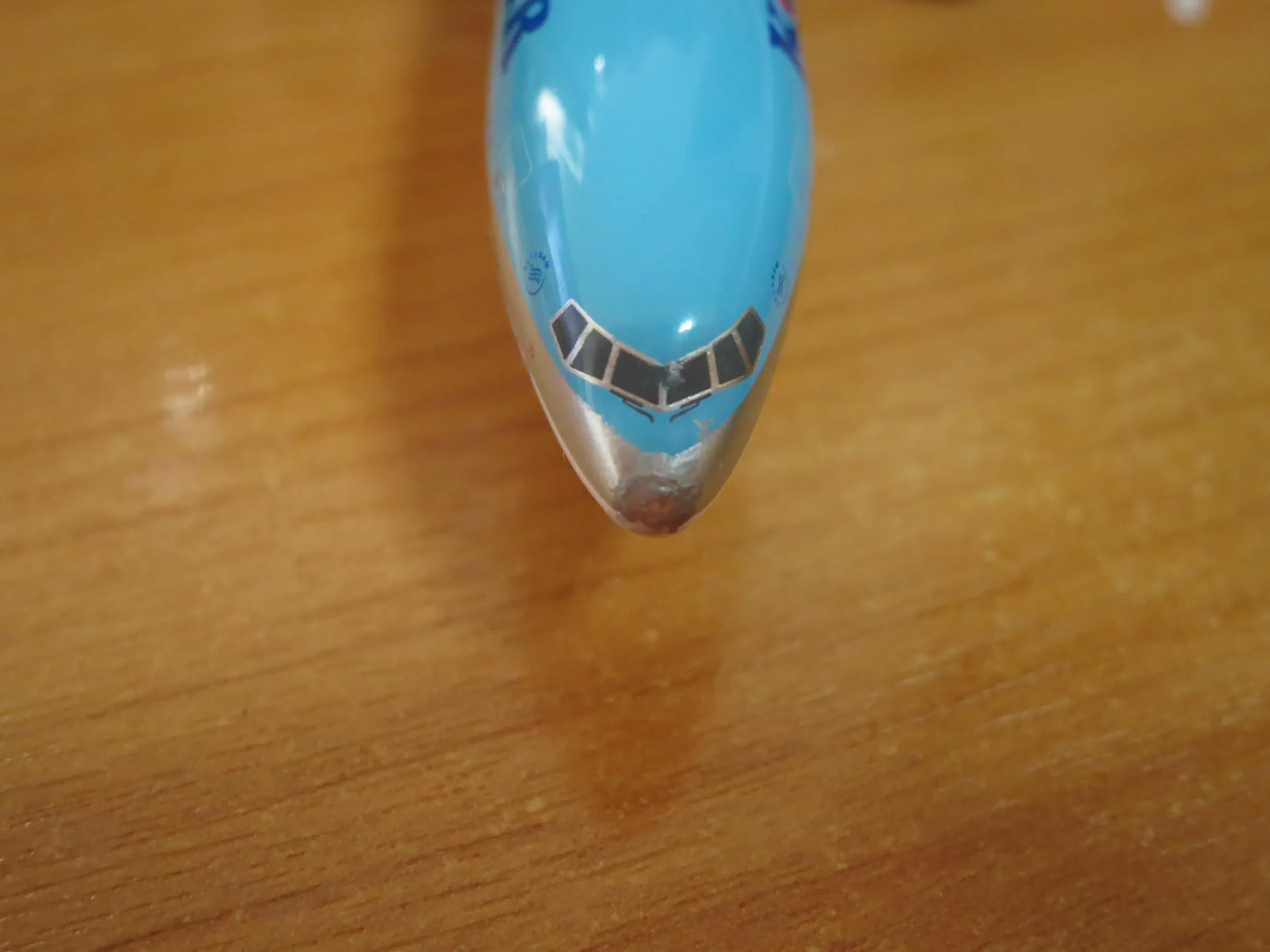Diecast model with paint chip