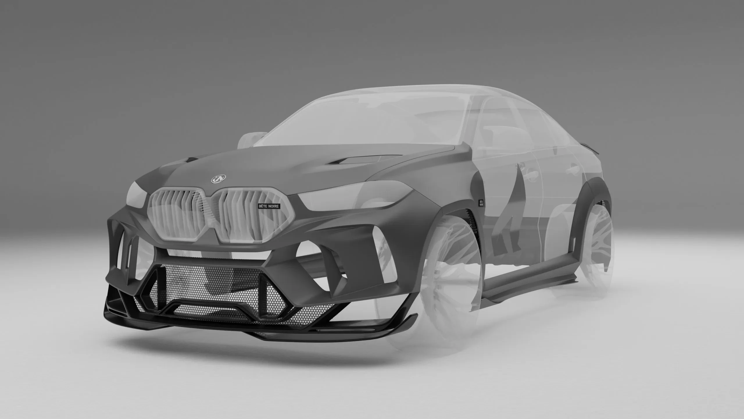 Diecast car with custom body kit