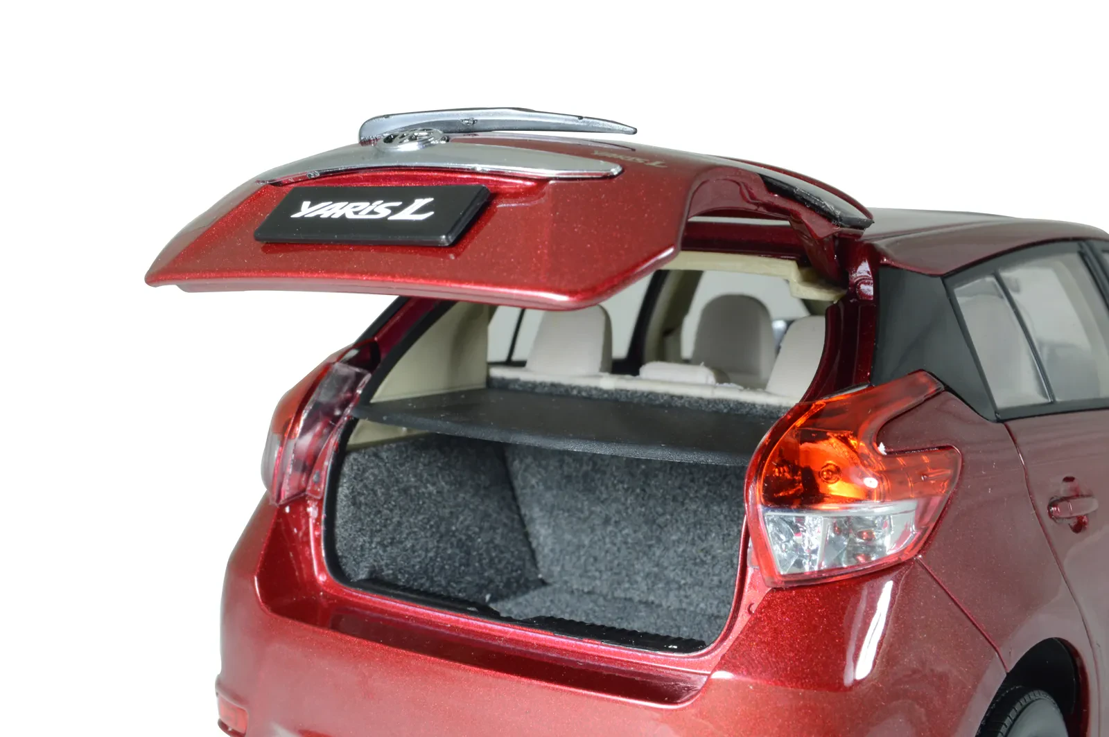 Different Yaris generations diecast models