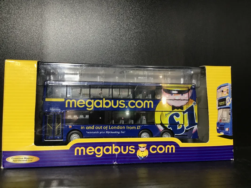 Megabus diecast collection display