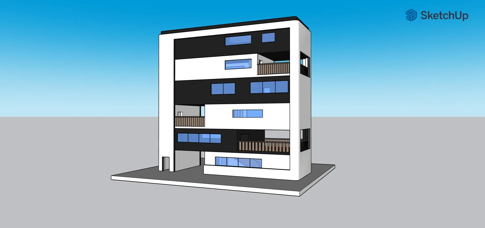 Exterior shot of the garage