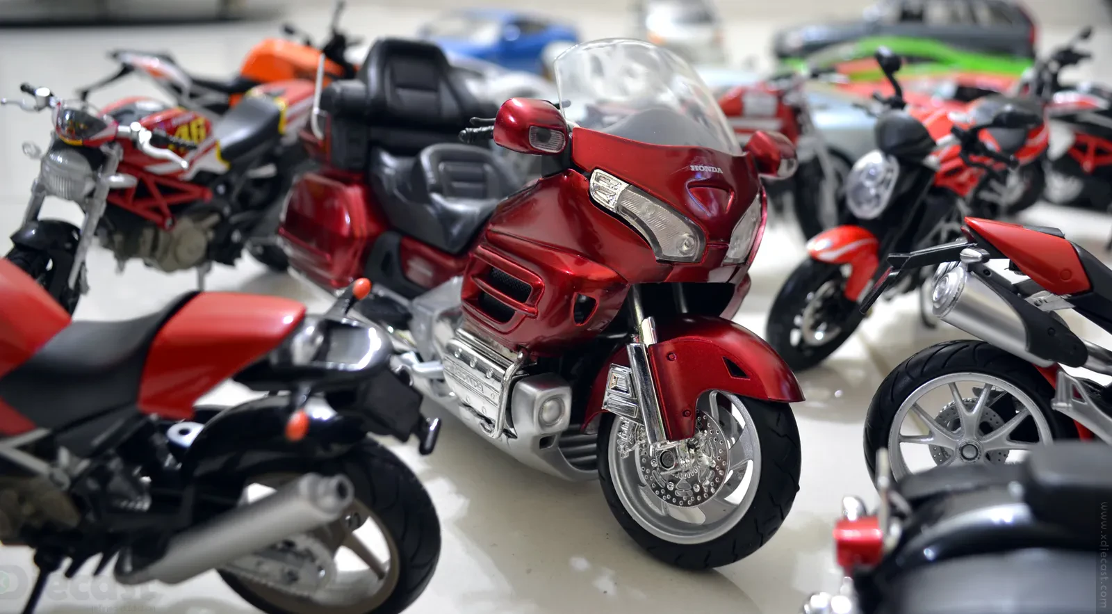 Variety of diecast motorbikes