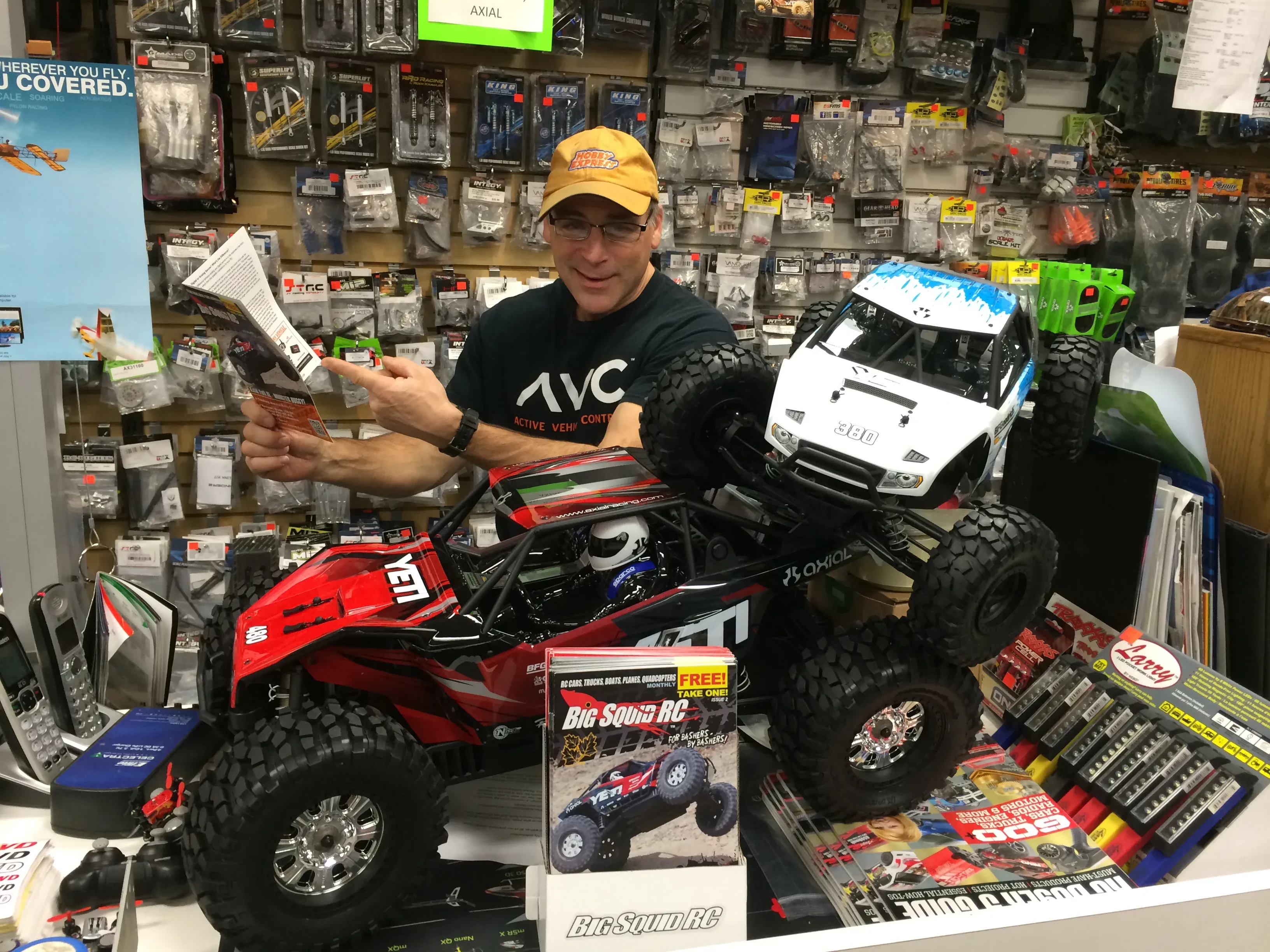 Diecast truck at a hobby shop