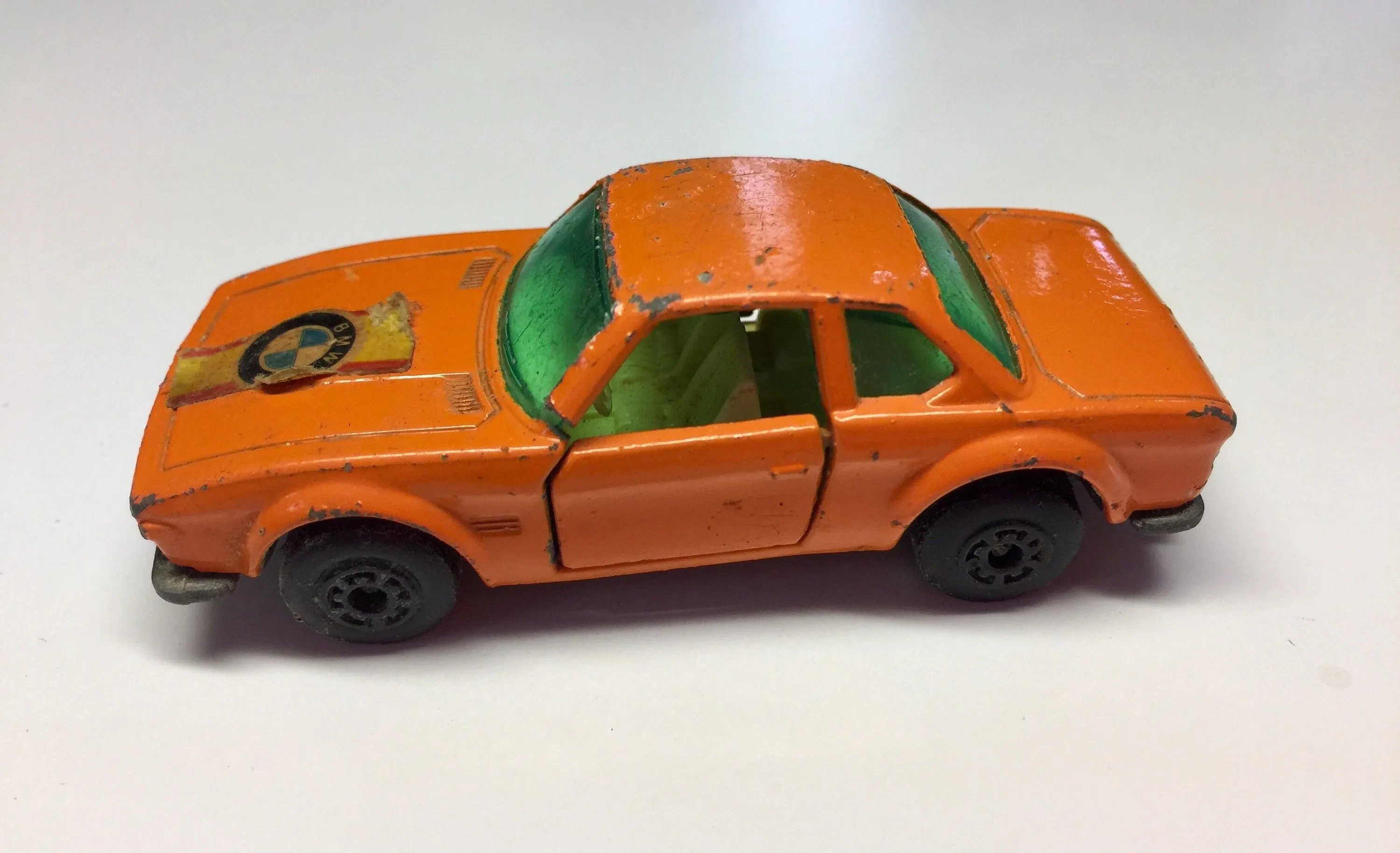A vintage diecast car