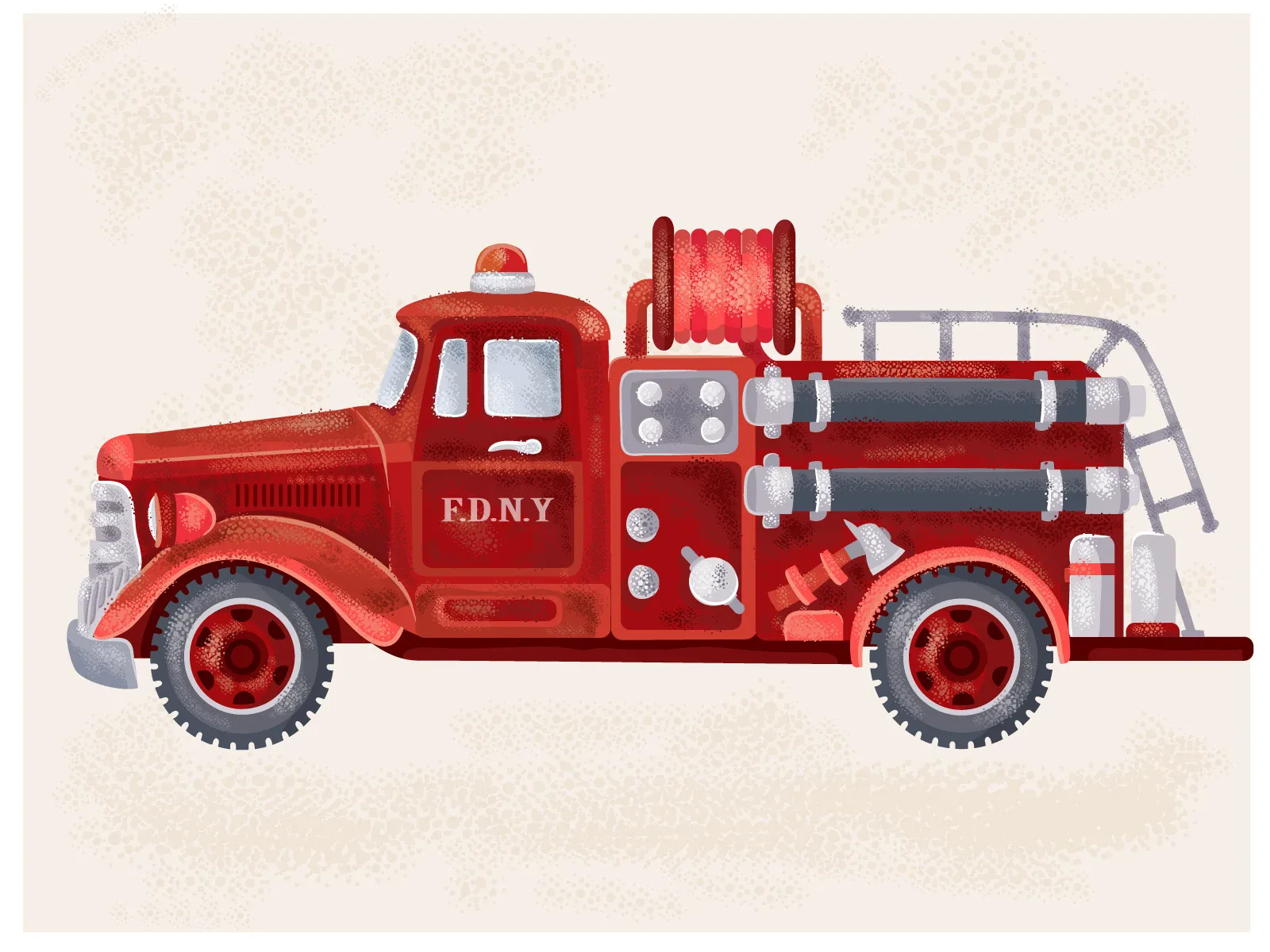 vintage fire truck diecast