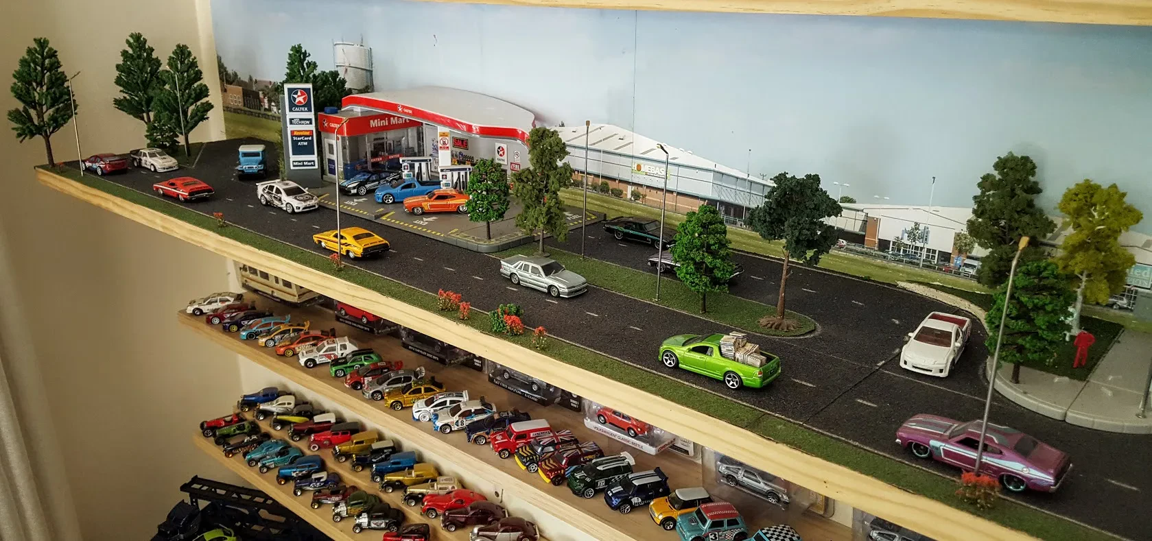 Diecast model car diorama background 2024