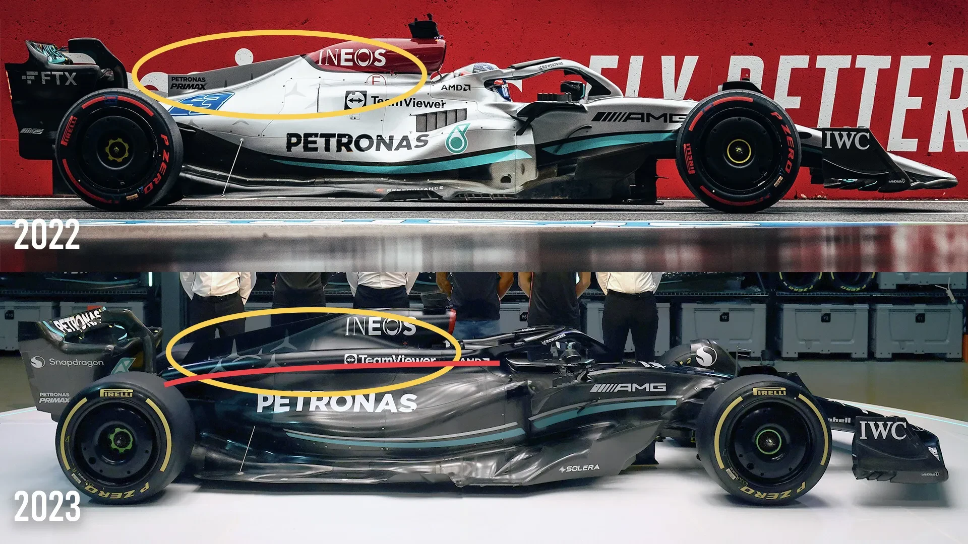 Mercedes F1 W13 diecast comparison